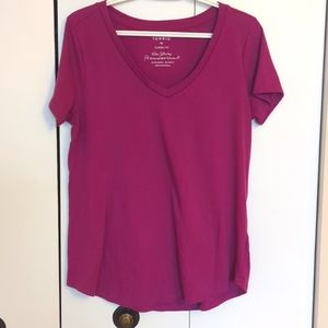 Fuschia v-neck Jersey Torrid girlfriend T